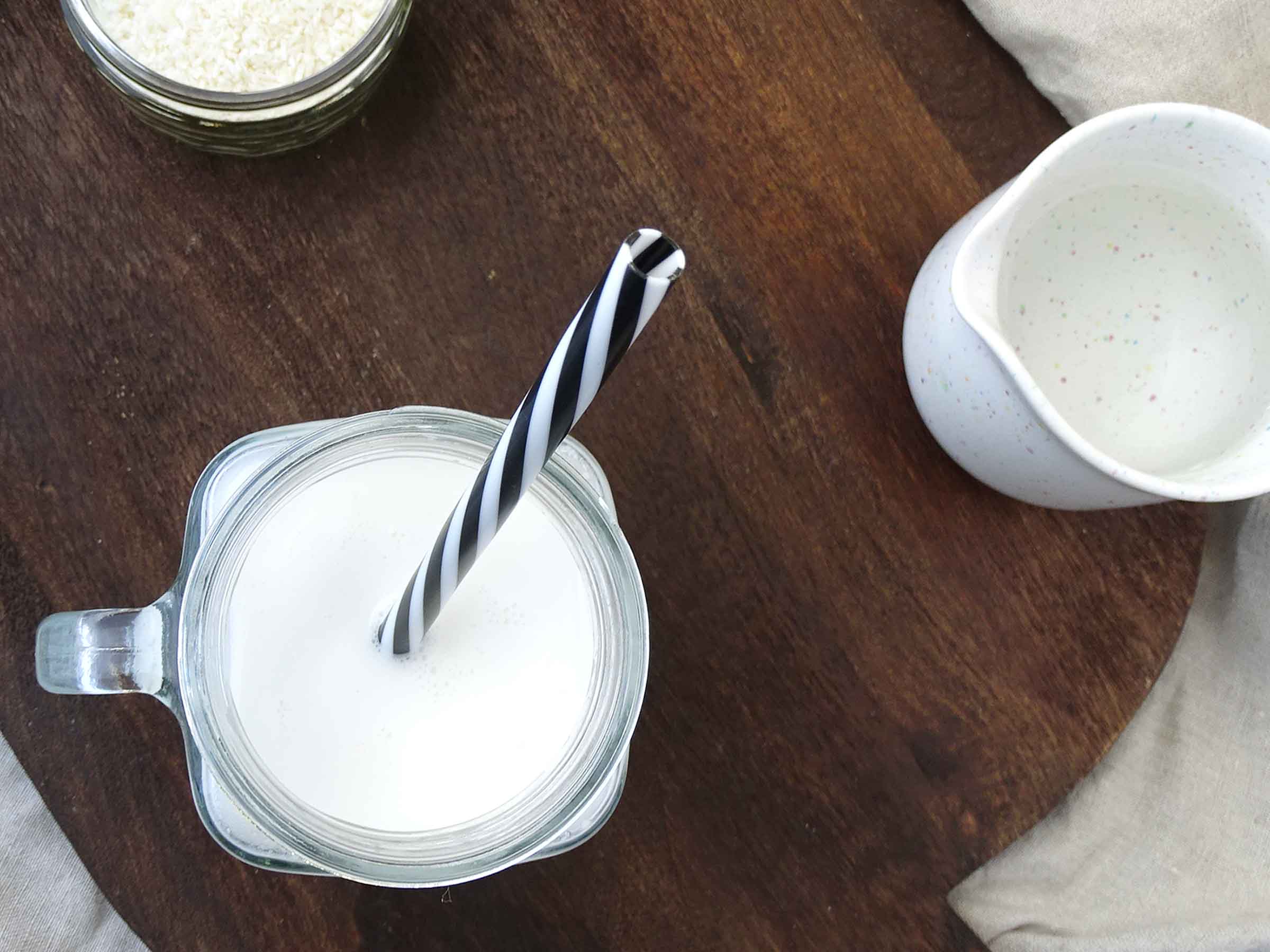 Homemade Coconut Milk Made With Desiccated Coconut