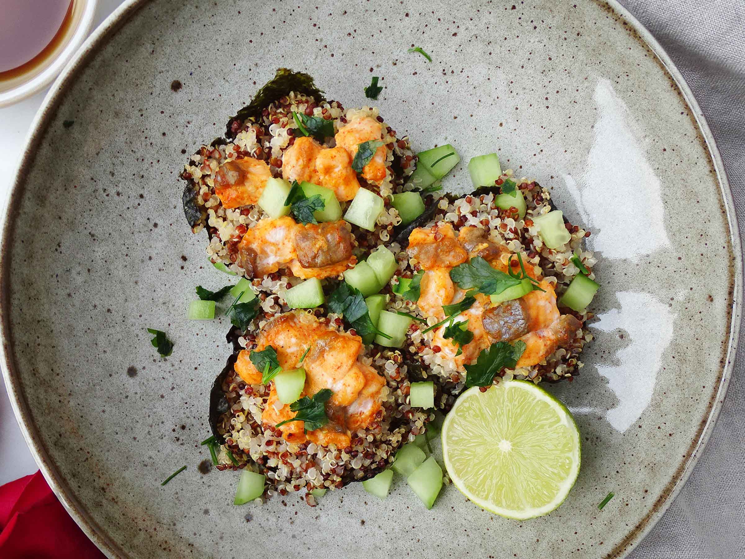 quinoa sushi bites gluten free healthy