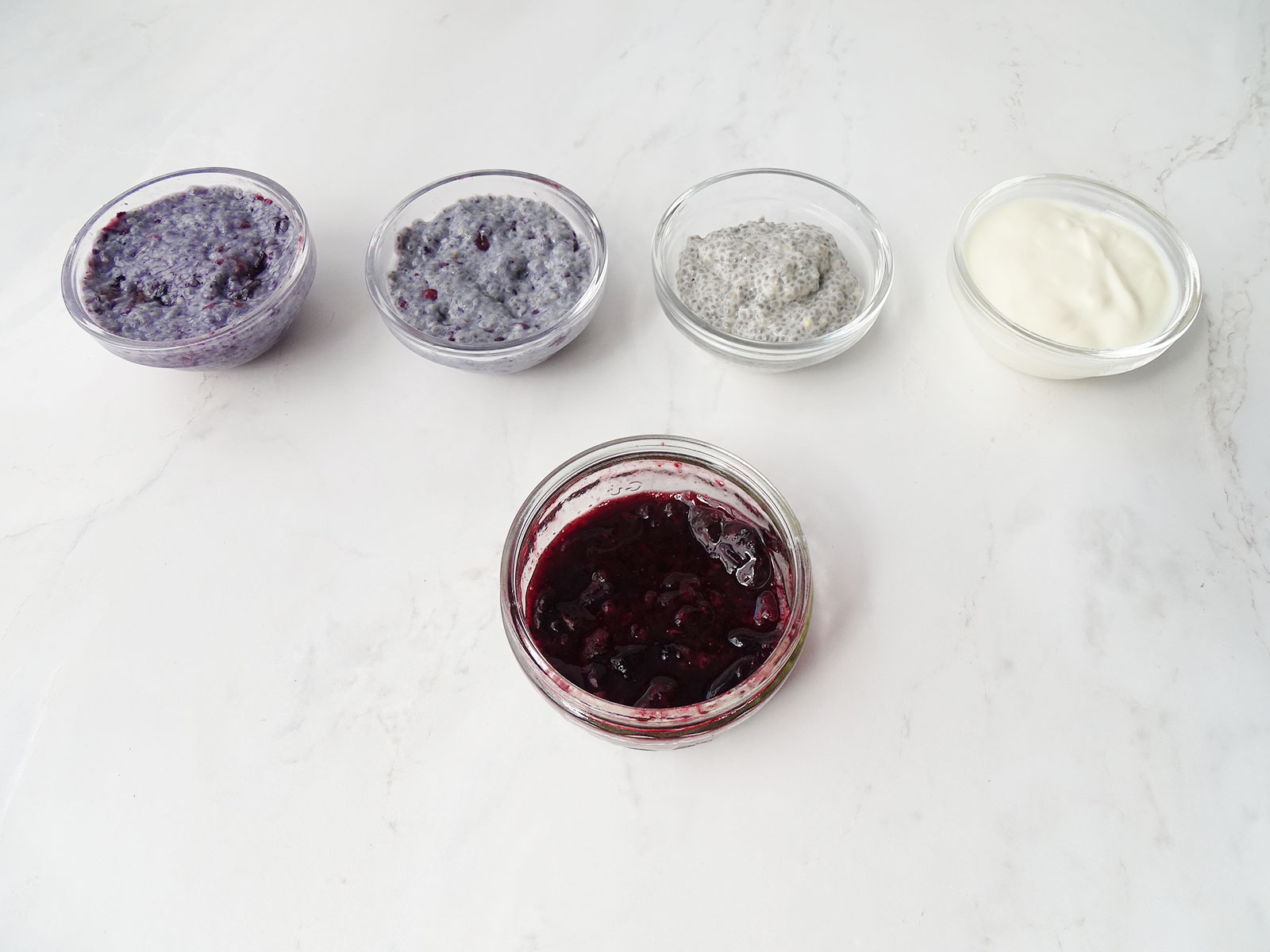 Ombré Blueberry Chia Pudding