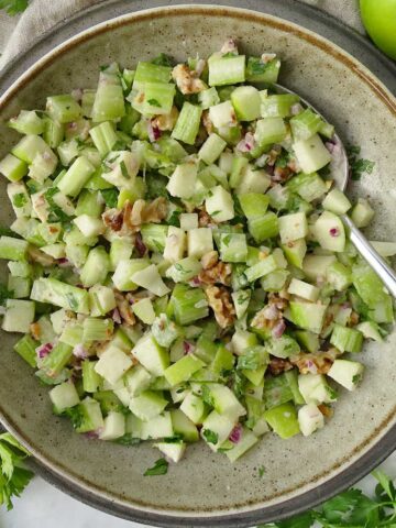 Crunchy Celery Apple & Walnut Salad