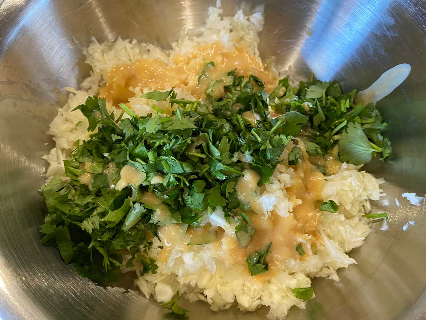 Step 2 - Cilantro Cabbage Salad Recipe