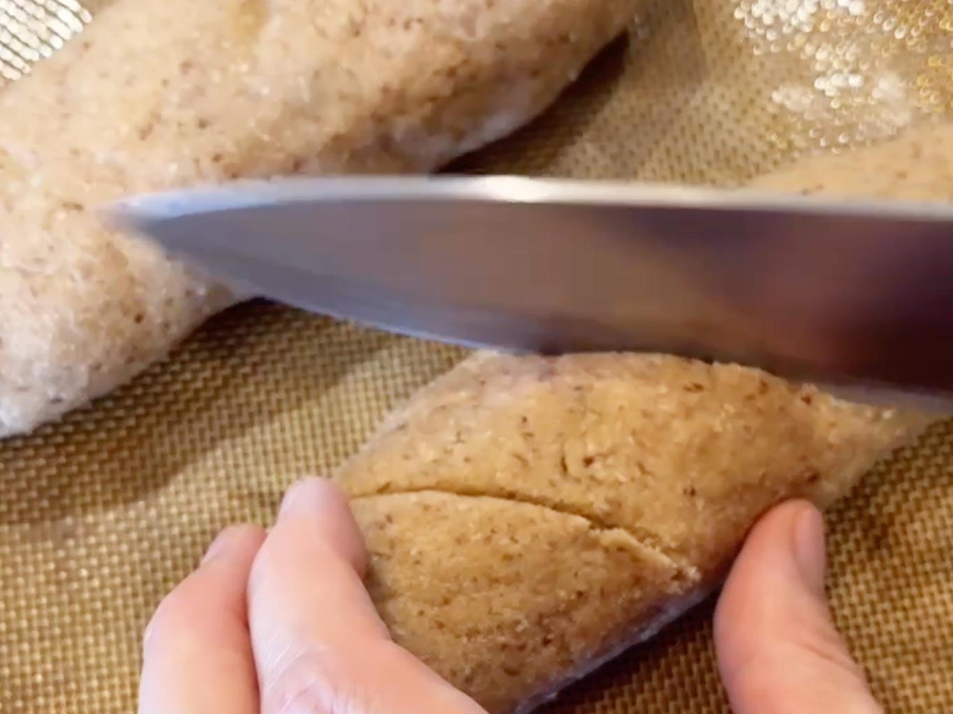 Score the bread before baking