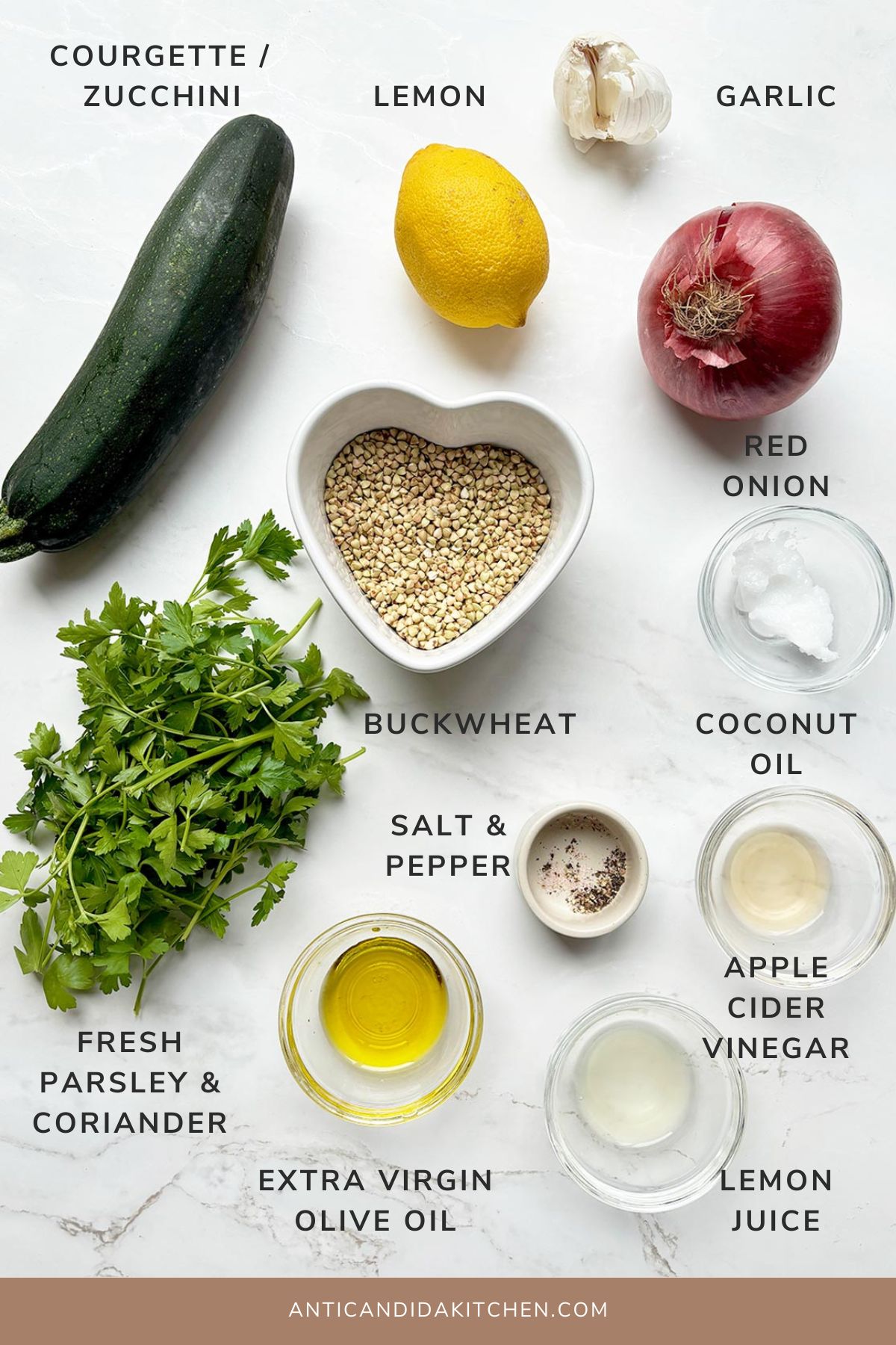 Lemon Zucchini Buckwheat Salad Recipe Ingredients