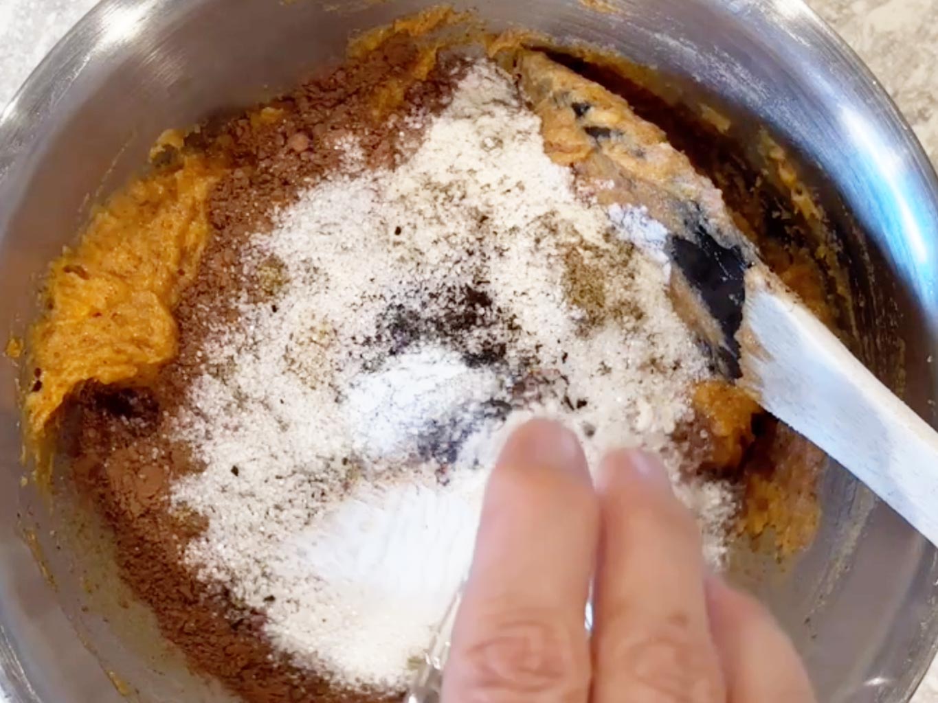 Step 4 - How to make chocolate sweet potato brownies